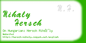 mihaly hersch business card